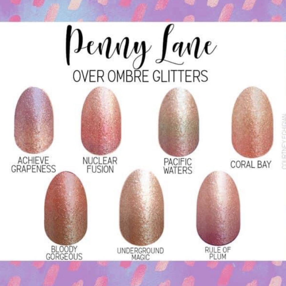 *Retired* Color Street: Penny Lane | Copper Metallic Gold Shimmer Party Peach - Picture 12 of 15